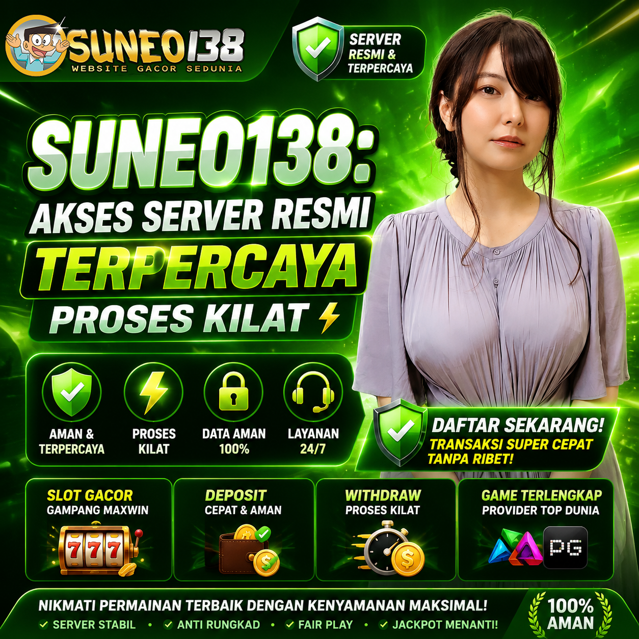 Thumbnail 1 of 3, Poster, SUNEO138: Akses Server Resmi Terpercaya Proses Kilat designed and sold by Suneo138.